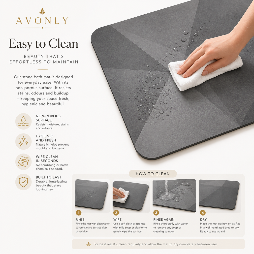 Avonly Stone Bath Mat