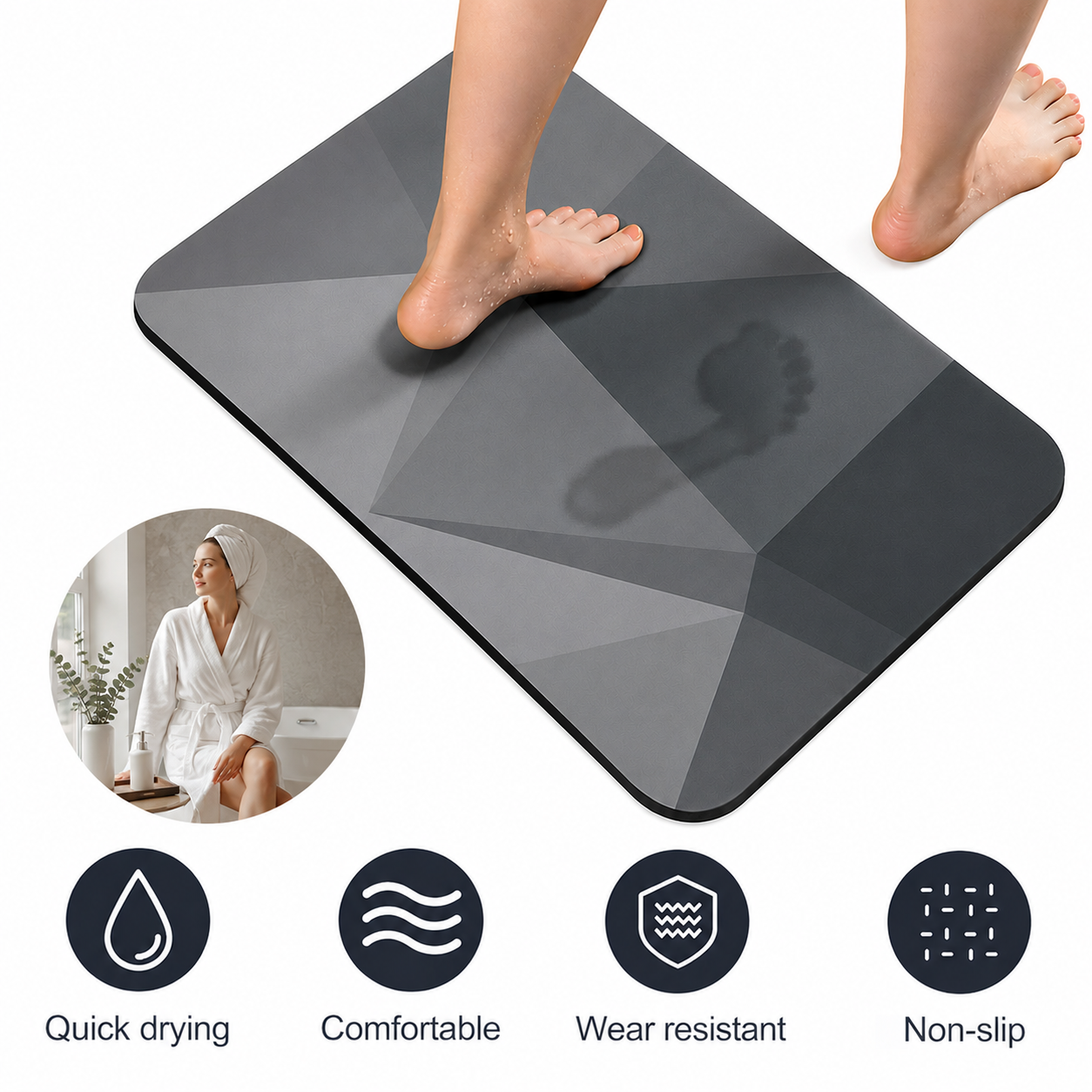 Avonly Stone Bath Mat